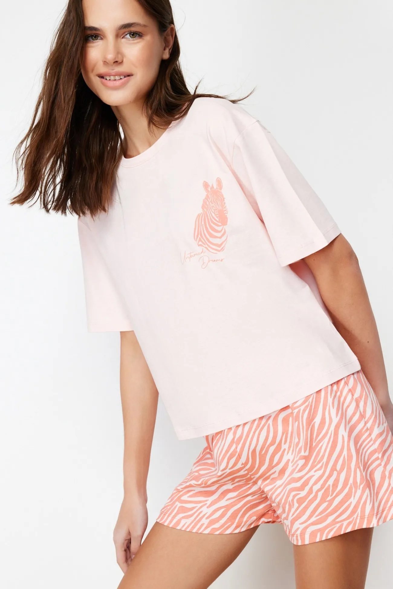 Conjunto de pijama corto animal print