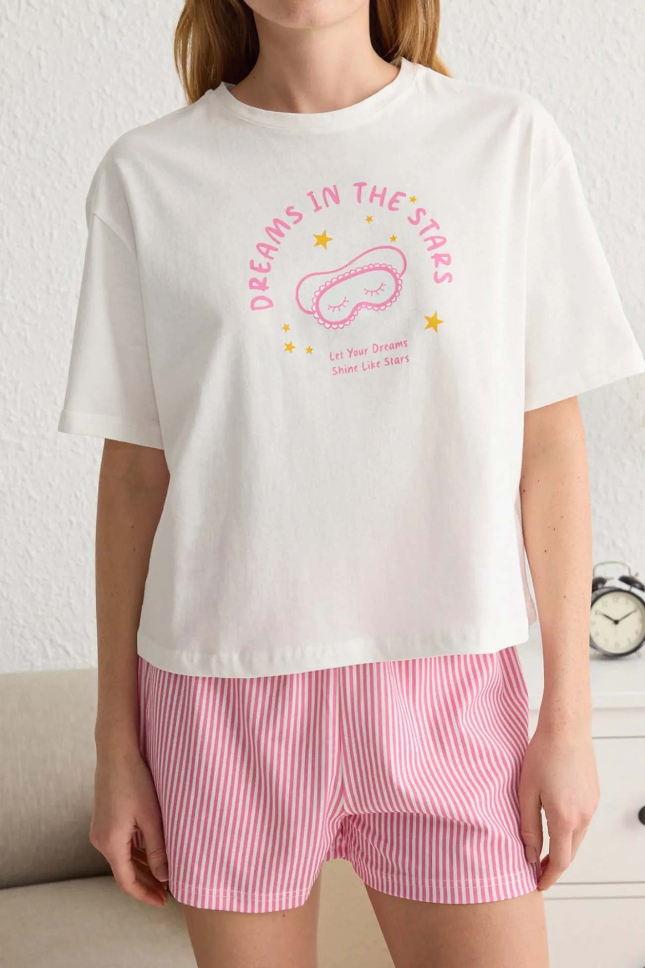 Conjunto de pijama corto rayas