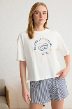 Conjunto de pijama corto rayas
