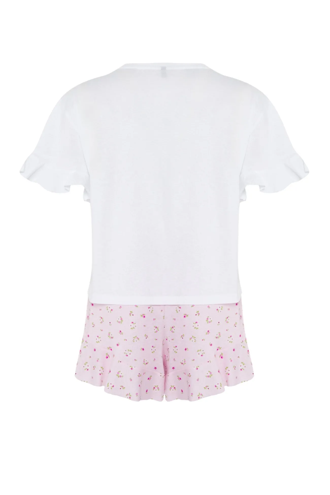 Conjunto de pijama corto volantes floral