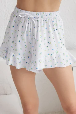 Conjunto de pijama corto volantes floral