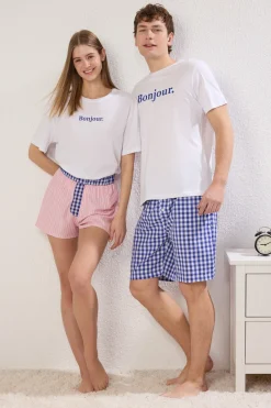 Conjunto de pijama corto rayas