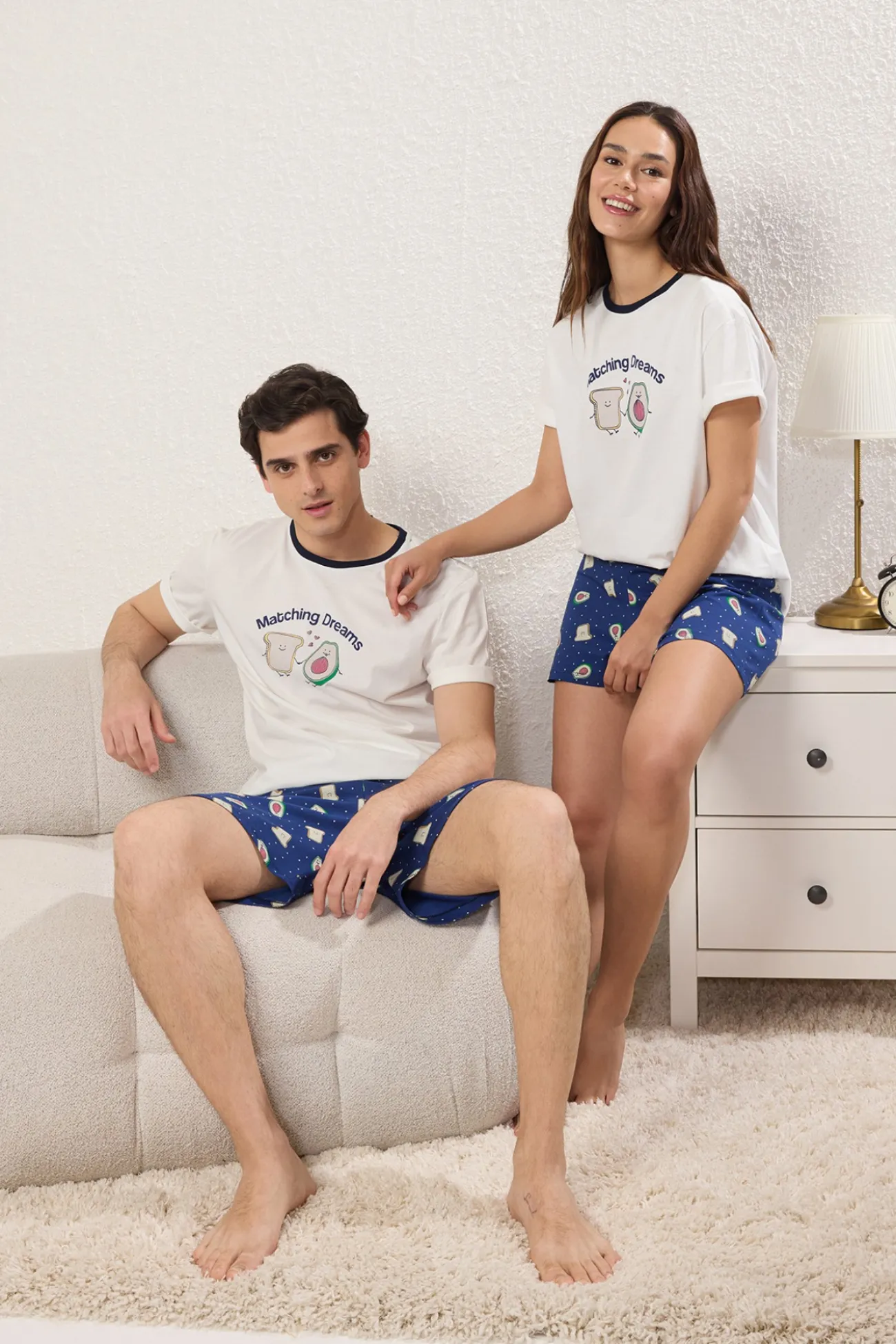 Conjunto de pijama corto aguacates