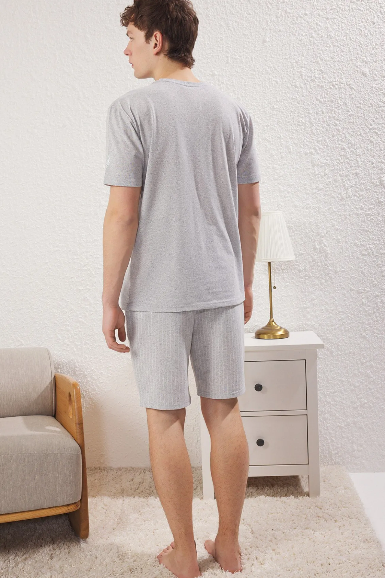 Conjunto de pijama corto rayas