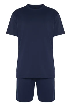Conjunto de pijama corto liso