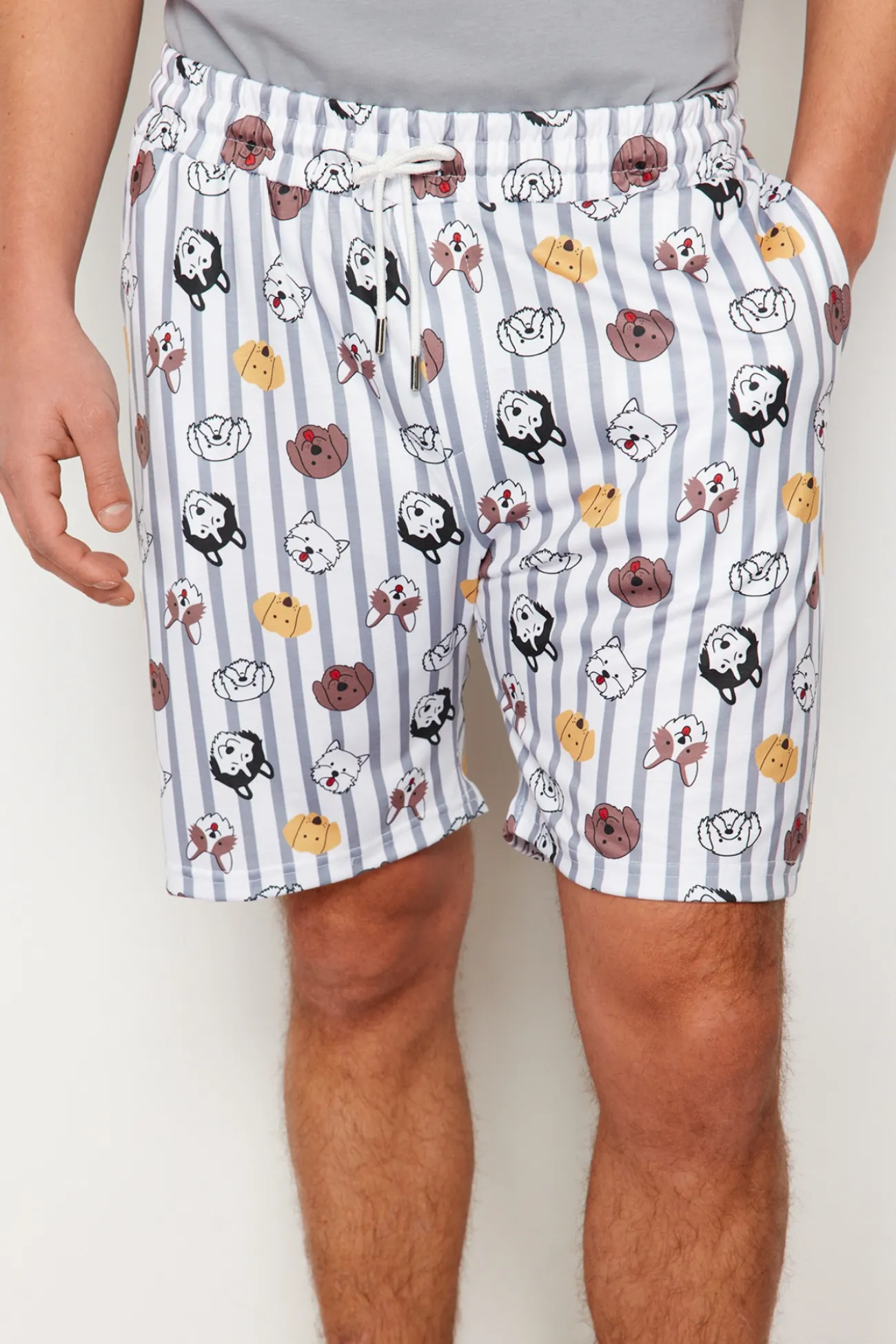 Conjunto de pijama corto rayas y animales