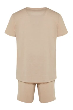 Conjunto de pijama corto liso