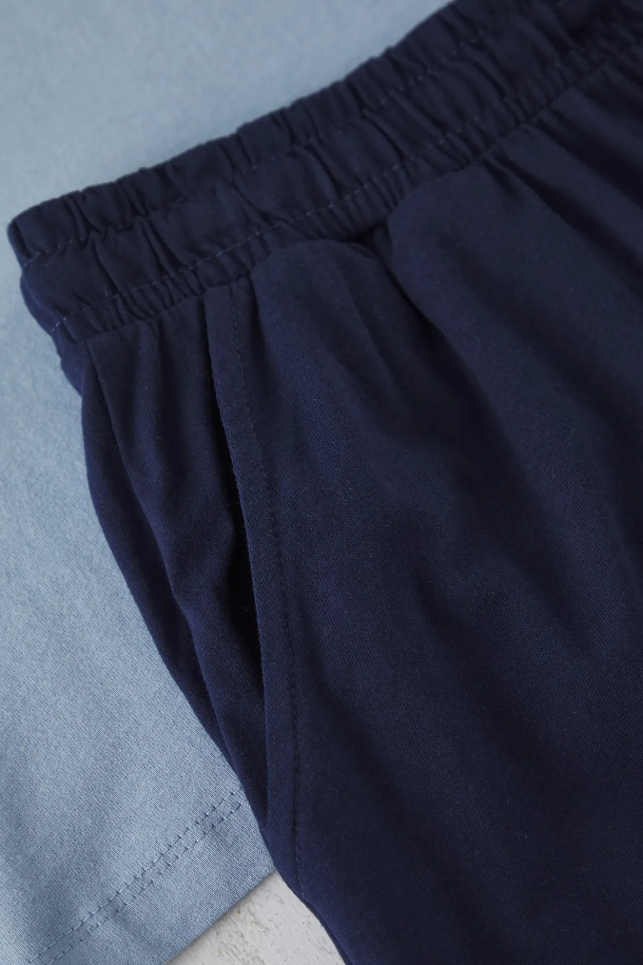 Conjunto de pijama corto liso