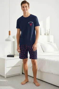 Conjunto de pijama corto langostas