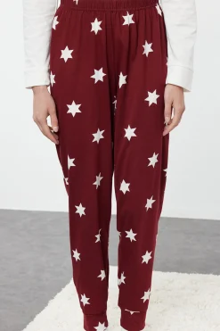 Conjunto de pijama estrellas blanco y rojo