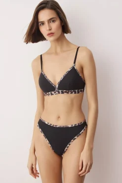 Conjunto lencería triangular animal print