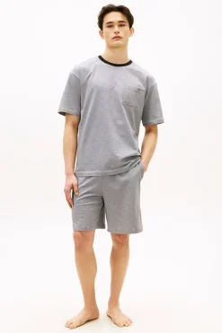 Conjunto pijama corto estampado a rayas