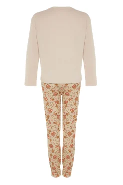 Conjunto pijama Galleta jengibre Navidad beige