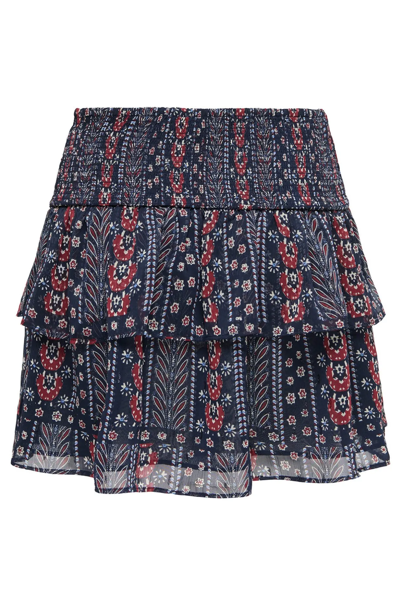 Falda corta con lurex