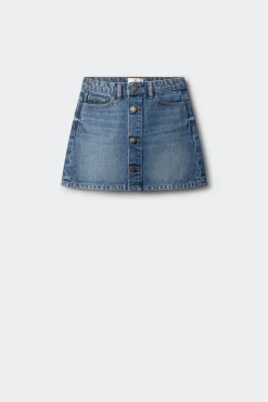 Falda denim botones ni&ntilde;a