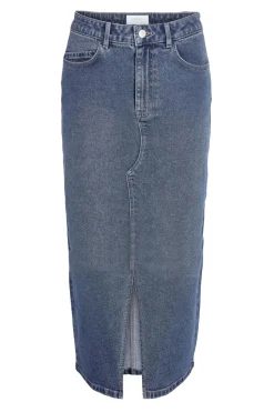 Falda larga denim