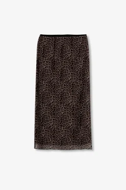 Falda midi animal print