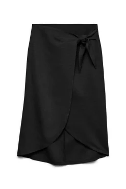 Falda midi con detalle de lazada