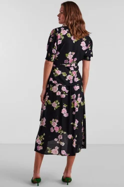 Falda midi cruzada con lazada