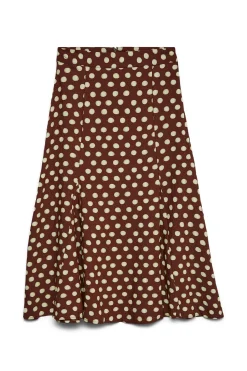 Falda midi de lunares
