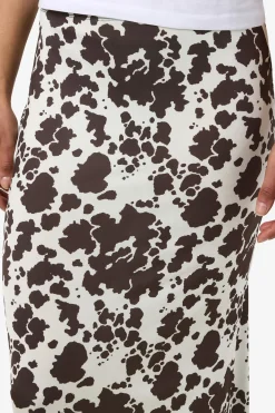 Falda midi vaca