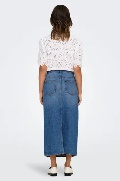 Falda midi vaquera
