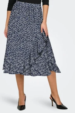 Falda midi volante