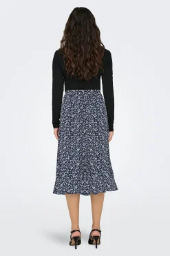 Falda midi volante