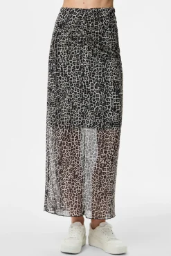 Falda transparente animal print con forro