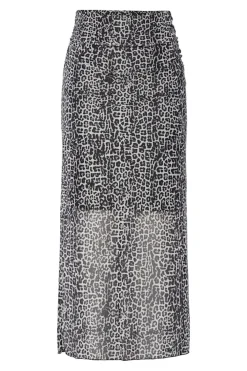 Falda transparente animal print con forro