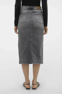Falda vaquera midi
