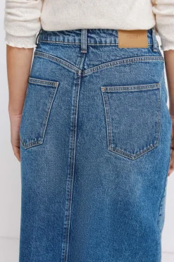 Falda vaquera midi
