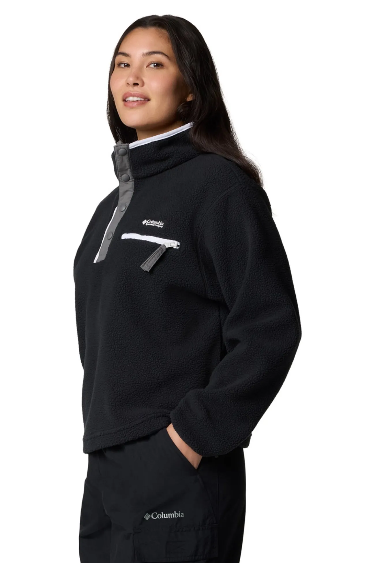 Forro polar sherpa corto con cierre medio Helvetia&trade; II para mujer
