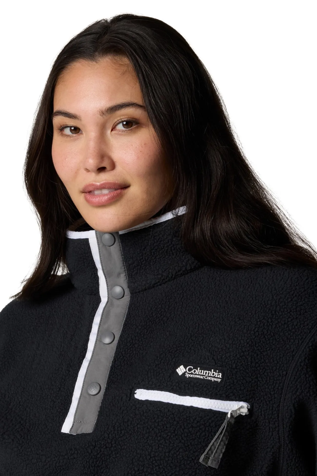 Forro polar sherpa corto con cierre medio Helvetia&trade; II para mujer