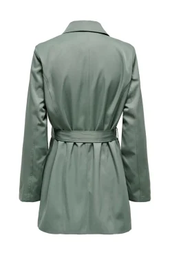 Gabardina midi con cintur&oacute;n