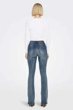 Jeans Flare Tiro Alto