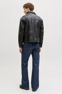 Jeans flare tiro alto algod&oacute;n