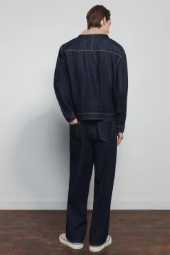 Jeans lavado desencolado wide leg