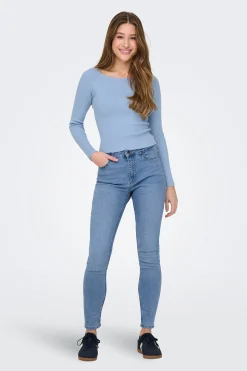 Jeans skinny tiro alto