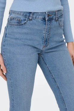 Jeans skinny tiro alto