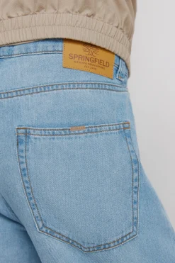 Jeans ultra ligero lavado medio straight fit