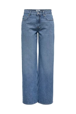 Jeans Wide Leg strass
