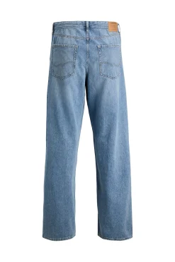 Jeans wide tiro medio algod&oacute;n