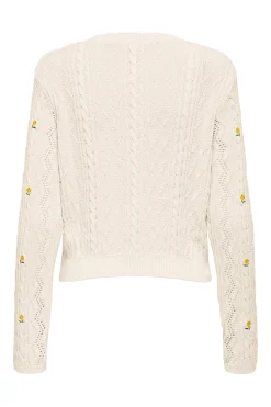 Jersey con calados y bordados