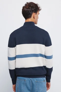 Jersey cremallera bloque color