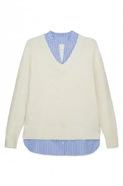 Jersey cuello mao bimateria