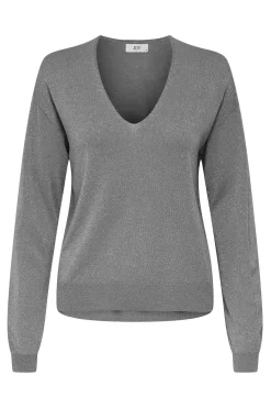 Jersey cuello pico lurex