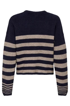 Jersey de rayas cuello redondo