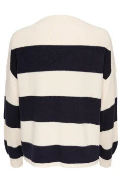 Jersey de rayas cuello redondo