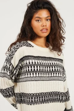 Jersey jacquard oversized